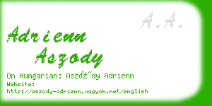 adrienn aszody business card